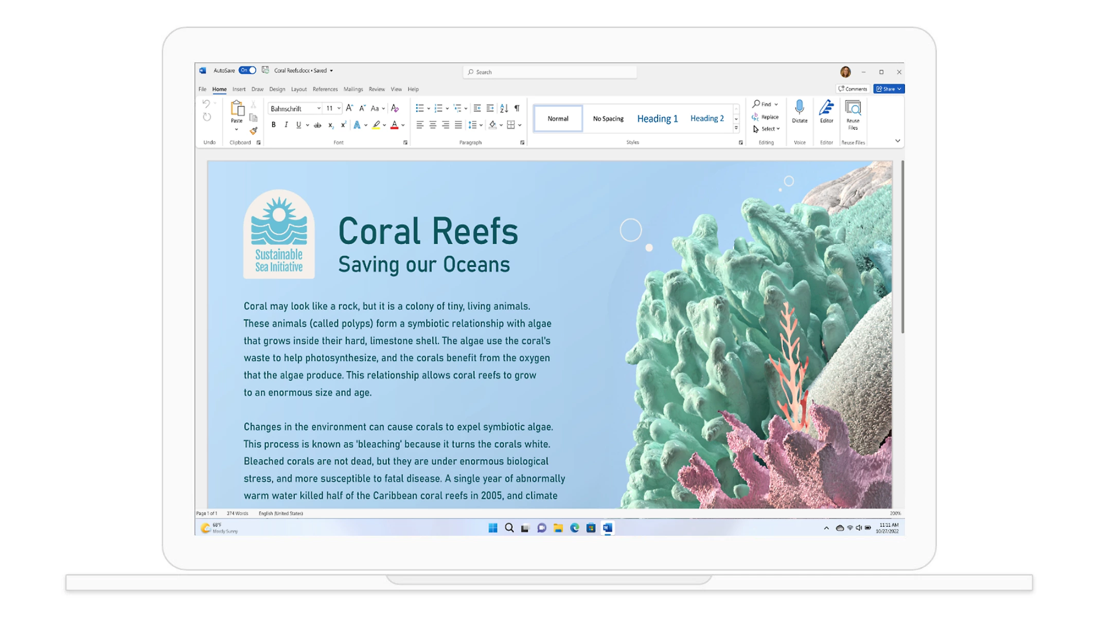 Un documento de Word titulado Ciencias de las Plantas Perennes con diagramas de plantas.